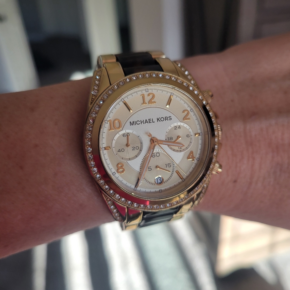 Michael Kors Blair Gold and Tortoise Watch